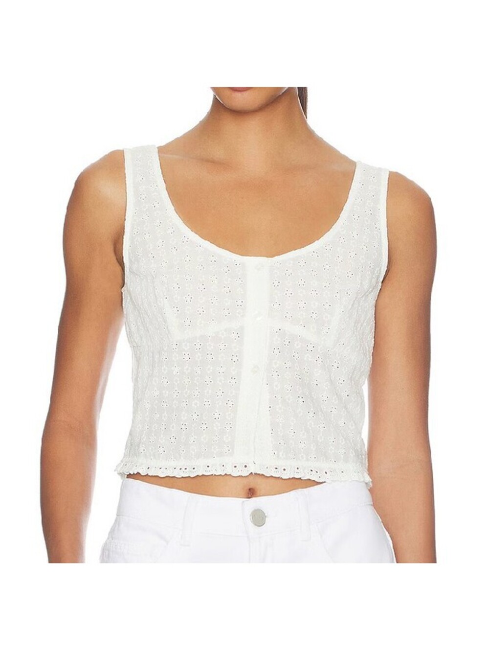 NWOT Good American The Eyelet Top